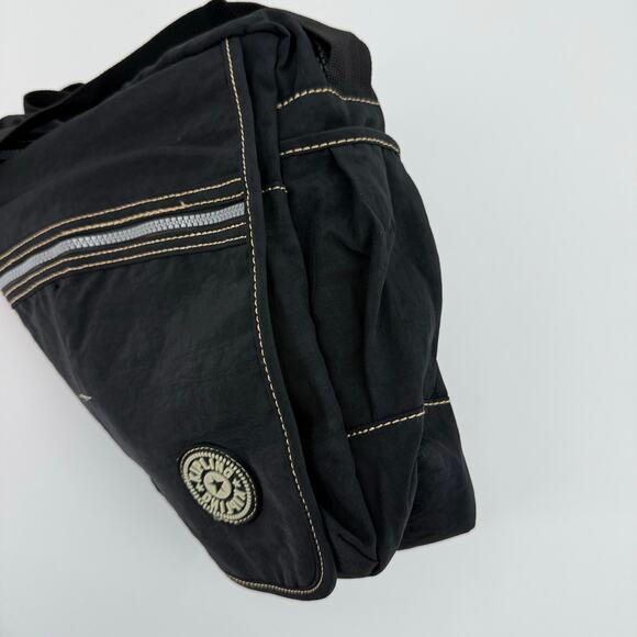 Kipling Black Messenger Cross Body Bag 14 x 11 x 3.5 Expandable Pockets Unisex - Picture 9 of 10